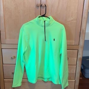 Neon yellow quarter zip